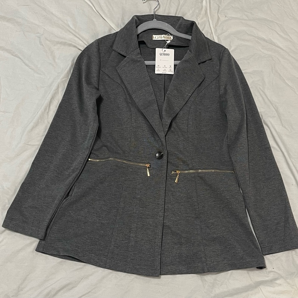Gray Genhoo women’s blazer. Medium. Brand new.